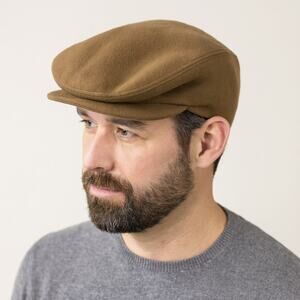 Vintage Stetson Wool Newsboy Hat Men’s Medium Tan Snap Bill Classic Style